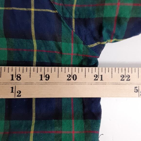 Vintage 80s Tartan Plaid Funnel Neck Jacket Reversible Full Zip Windbreaker Sz M - Picture 13 of 15